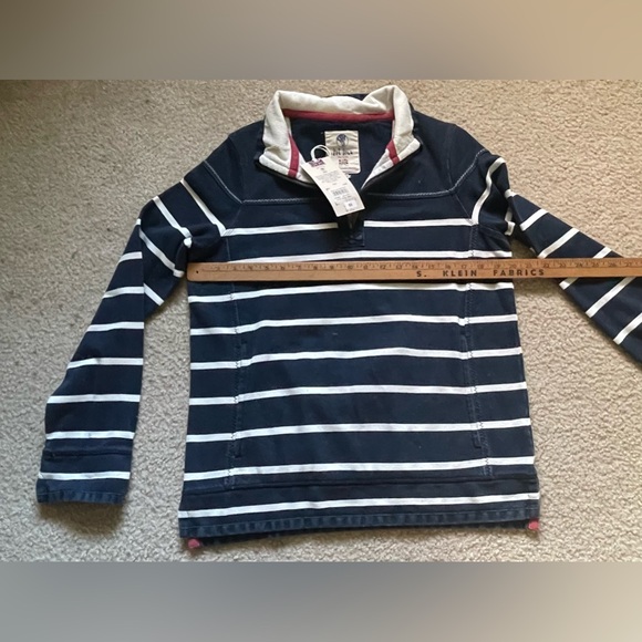 Fat Face Airlie women’s pullover, 3/4 zip , size 6, Navy and White - Picture 4 of 7